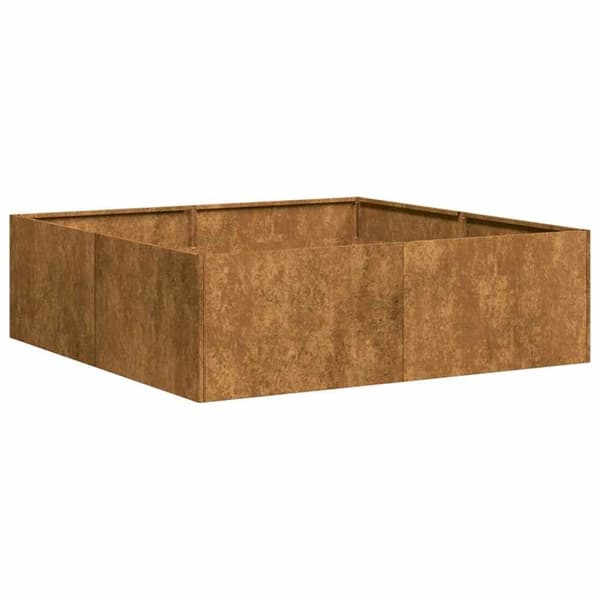 vidaXL plantekasse rustfarvet 100x100x30 cm forvitringsstål