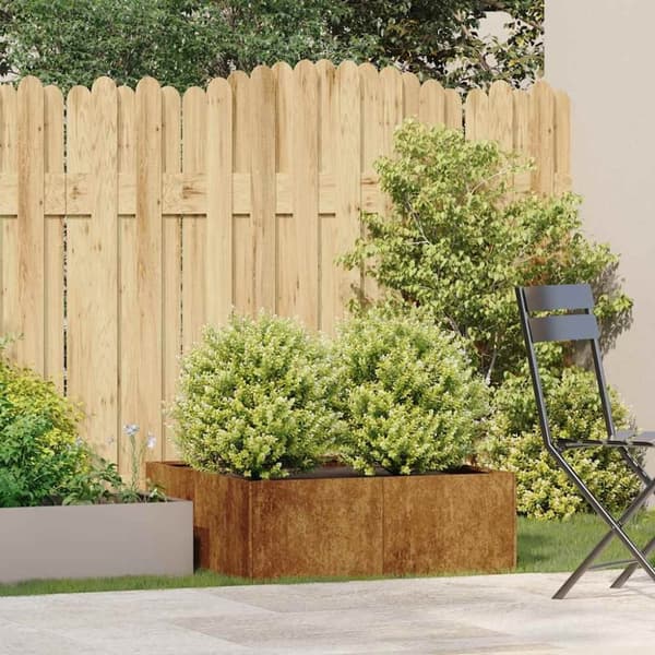 vidaXL Plantekasse rust 80x80x30 cm forvitringsstål
