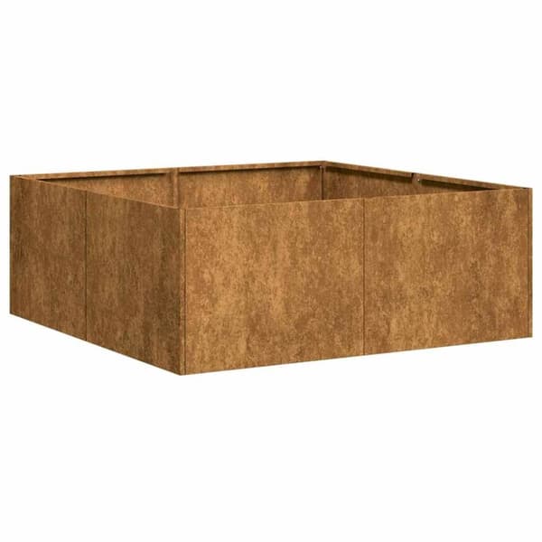 vidaXL Plantekasse rust 80x80x30 cm forvitringsstål