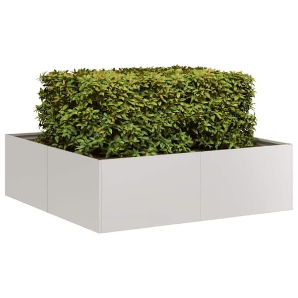 vidaXL Plantekasse 100x100x30 cm rustfritt stål