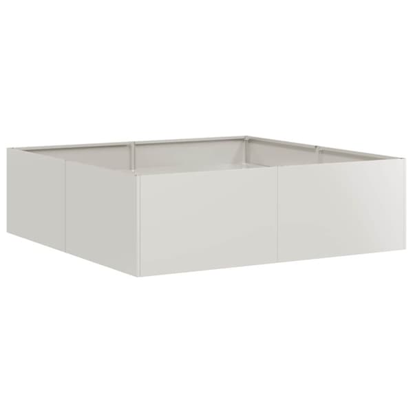 vidaXL Plantekasse 100x100x30 cm rustfritt stål