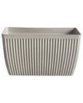 Miniatyrbillede 1 af 8: Plantekrukke Beige Polyresin 73 x 32 cm Krukke til Planter Indendørs Blomsterkrukke Udendørs Urtepotte Haven Rektangulær Gulvkrukke