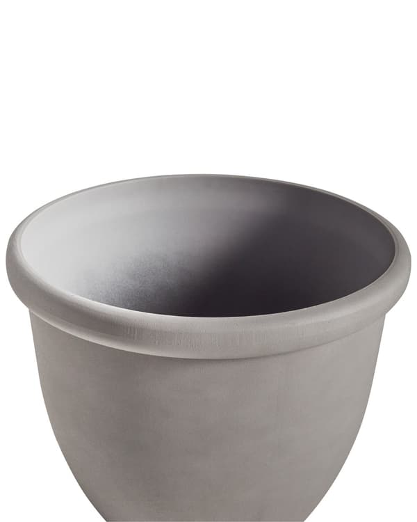 Plantekrukke Grå Polyresin Ø 49 cm Krukke til Planter Indendørs Blomsterkrukke Udendørs Urtepotte Haven Urtepotteskjuler Gulvkrukke