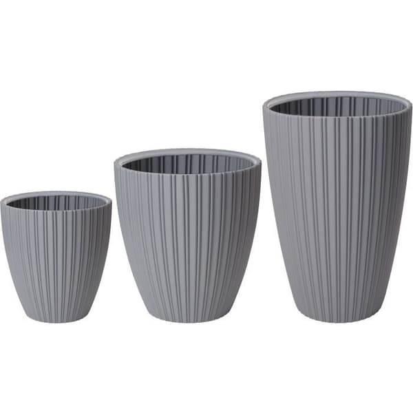 Blomkruka - Trädgårds-ID - Fancy - 40 x 42 cm - För trädgård, balkong eller interiör - Ljusgrå