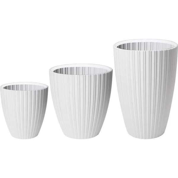 Blomkruka - Trädgårds-ID - Fancy - 40 x 58 cm - För trädgård, balkong eller interiör - Vit