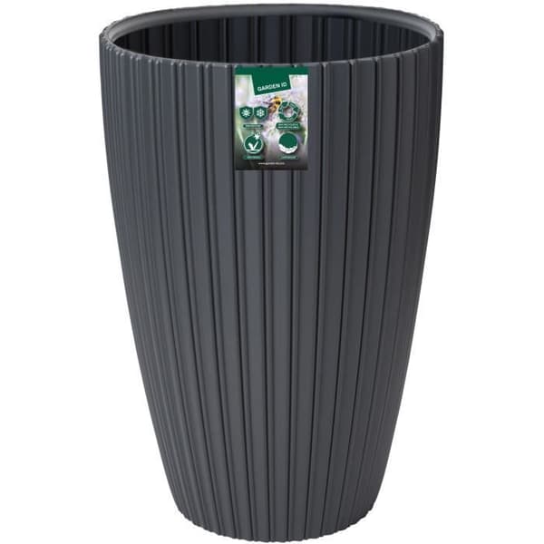 Blomkruka - Trädgårds-ID - Fancy - 40 x 58 cm - För trädgård, balkong eller interiör - Antracit