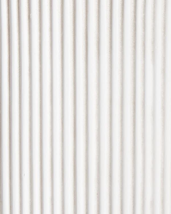 Forhøyet Plantepotte Beige 35x35x57 cm MgO Rund Høy Planter Pinstriped Innendørs Utendørs Værbestandig