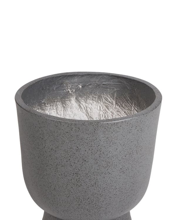 Plantepotte Mørkegrå 36x36x39 cm MgO Round Terrazzo Effect Innendørs Utendørs Værbestandig