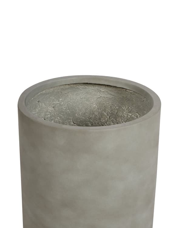 Plantepotte Grå 36x36x51 cm MgO Round Betongeffekt Innendørs Utendørs Værbestandig