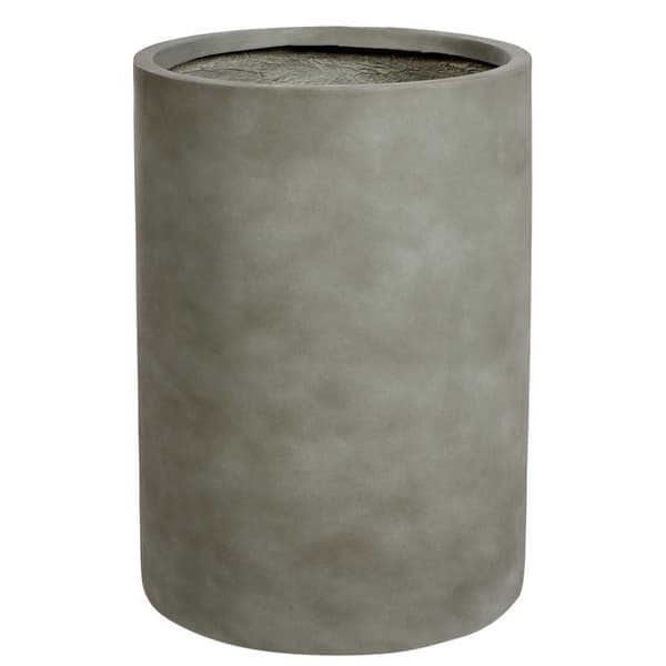 Plantepotte Grå 36x36x51 cm MgO Round Betongeffekt Innendørs Utendørs Værbestandig