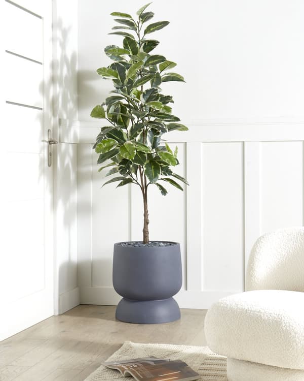 Plantepotte Grå 42x42x46 cm MgO Round Betongeffekt Innendørs Utendørs Værbestandig