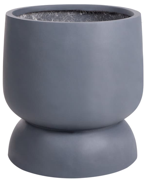 Plantepotte Grå 42x42x46 cm MgO Round Betongeffekt Innendørs Utendørs Værbestandig