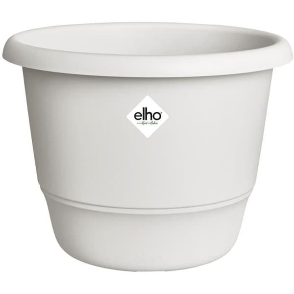Blomkruka - ELHO - Amiga Rund 25 - Vit - L 25 x B 24,5 x H 18 cm - Utomhus - 100% återvunnet