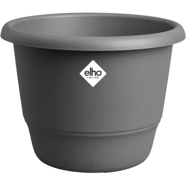 Blomkruka - ELHO - Amiga Round 25 - Svart - L 25 x B 24,5 x H 18 cm - Utomhus - 100% återvunnet