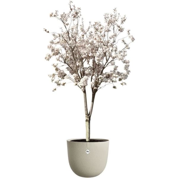 Blomkruka - ELHO - Sereh Round 47 - Beige - Ø 47 x H 40 cm - 100% återvunnen