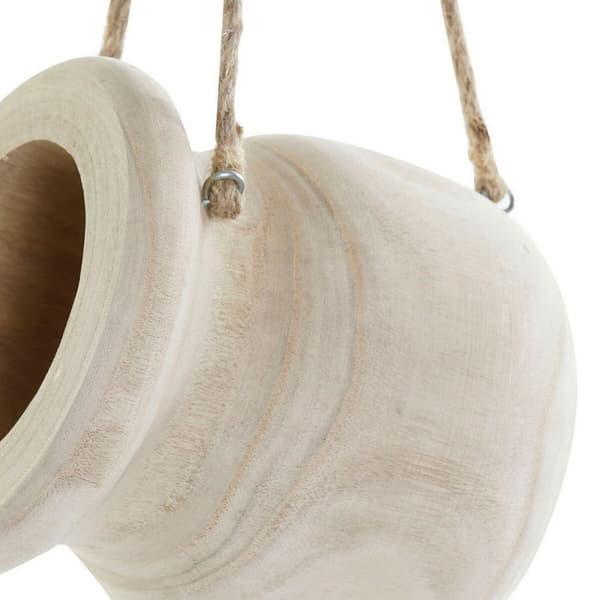 Urtepotte DKD Home Decor Brun Tov Paulonia træ (16 x 16 x 53 cm)