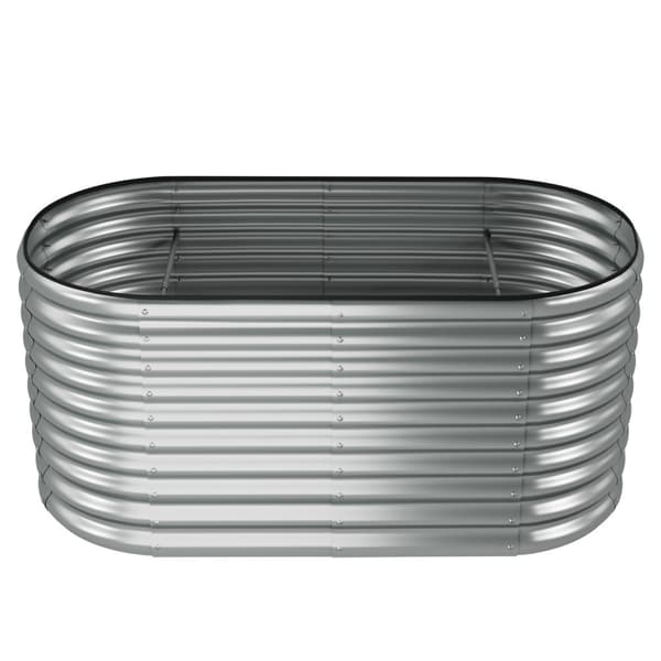 Højbed Flormma, 804 L, galvaniseret, 160x80x80cm - sølv