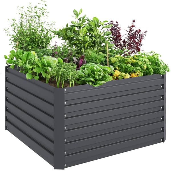 Højbed Blomma, 540l, galvaniseret, 100x100x56cm - anthrazit
