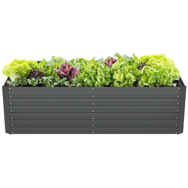 Højbed Blomma, 1100 L, galvaniseret, 200x100x56cm - anthrazit