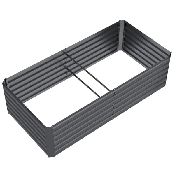 Højbed Blomma, 1100 L, galvaniseret, 200x100x56cm - anthrazit
