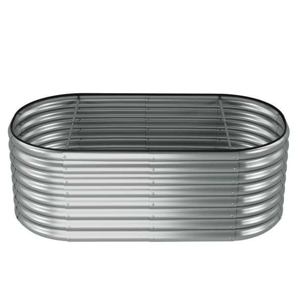 Højbed Flormma, 603l, galvaniseret, 160x80x60cm - sølv