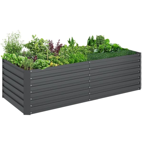 Højbed Blomma, 880 L, galvaniseret, 200x60x80cm - anthrazit