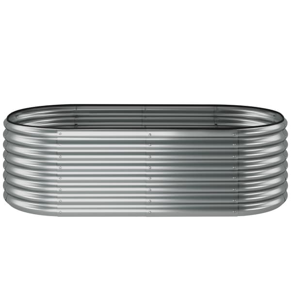 Højbed Flormma, 942 L, galvaniseret, 200x100x60cm - sølv