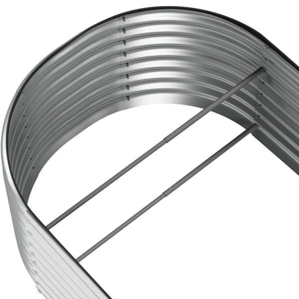 Højbed Flormma, 942 L, galvaniseret, 200x100x60cm - sølv