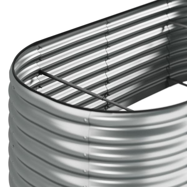 Højbed Flormma, 942 L, galvaniseret, 200x100x60cm - sølv