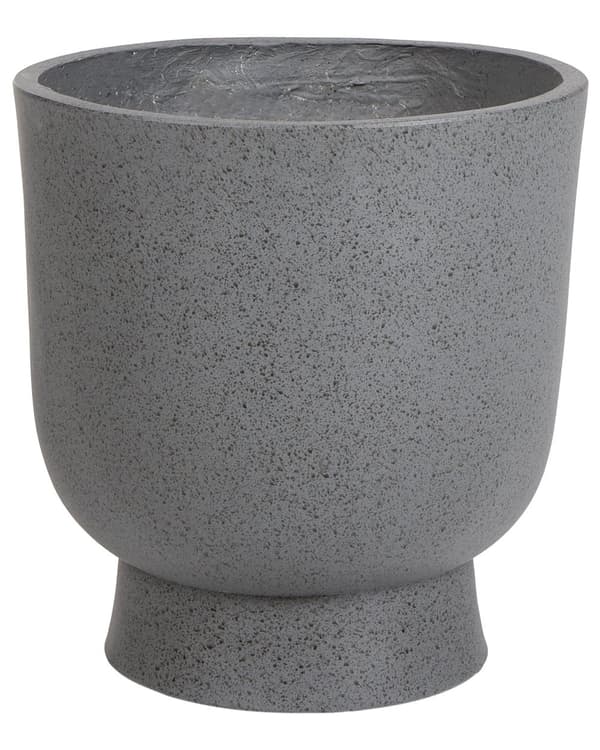 Växtkruka Mörkgrå 36x36x39 cm MgO Rund Terrazzo Effekt Inomhus Utomhus Väderbeständig