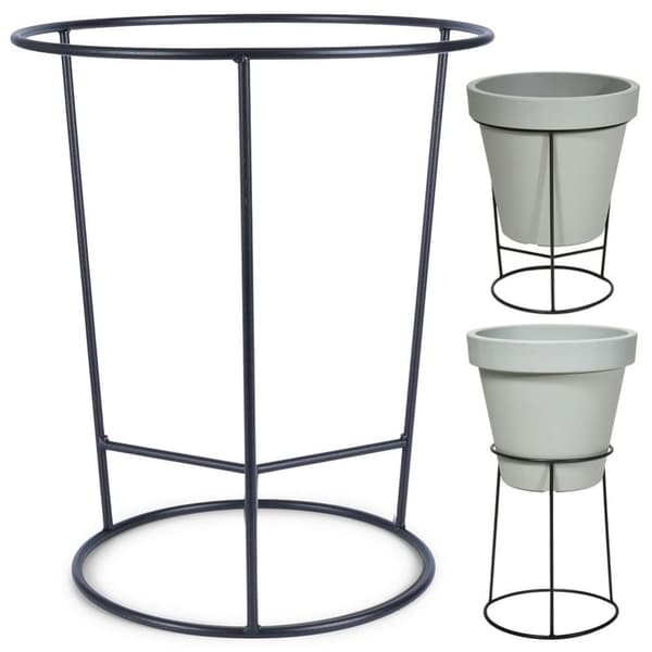 Urtepottestander i metal, sort, dobbeltsidet, 45x53cm