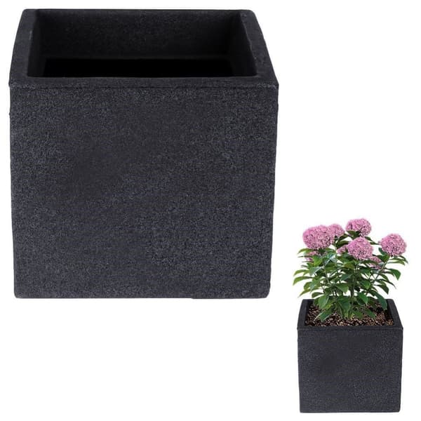 Blomkruka, fyrkantig blomkruka, växtskydd, trädgårdsblommor utomhus, 20x20x17,5 cm