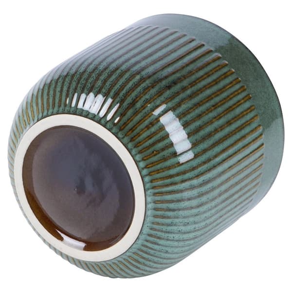 Grøn porcelænsurtepotte, 14 cm