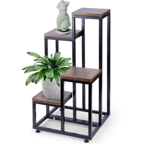 4-kerroksinen metallinen kukkateline, 69 cm