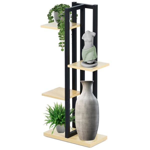 Blomstativ i 4 våningar i metall, 93 cm