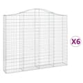 Miniatyrbild 2 av 2: Gabion bågformad 6 st 200x30x160/180 cm galvaniserat järn
