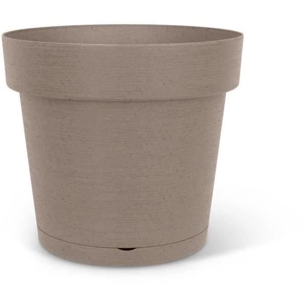 Vattenreservkruka - GARDEN ID Glamour - Taupe 40 cm - Kornig yta - Inomhus/utomhus - Snygg design - Innehåller trä.