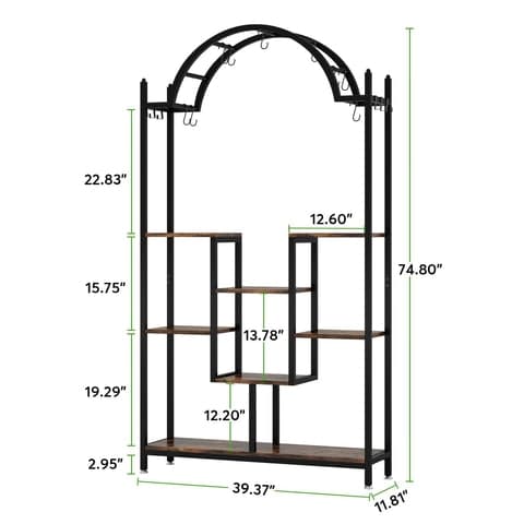 Rootz 5-lags indendørs plantehylde - Planterol - Plantestativ - Optimalt sollys - 100 cm x 30 cm x 190 cm