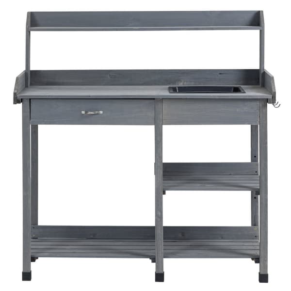 Rootz Træplantebord - Havebord - Plantningsbænk - Rigelig opbevaring - 115L x 45W x 121H cm