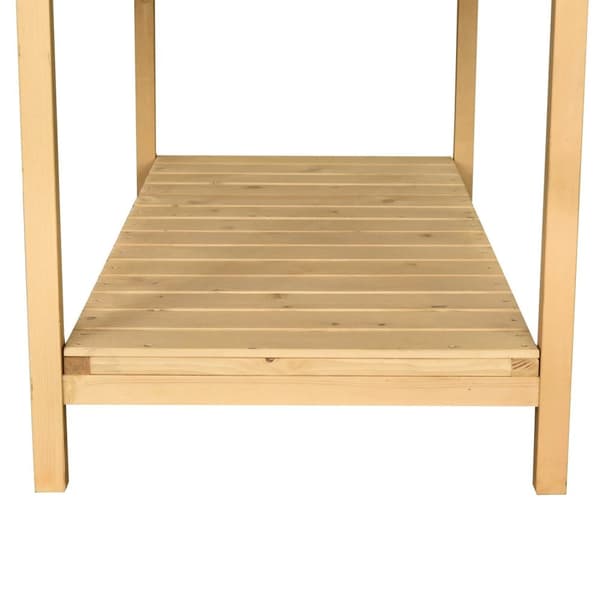 Rootzin nostettu sängyn istutuslaite hyllyllä - puutarhan istutus - kuusen istutuslaatikko - kastelun sisääntulot - 110L x 46W x 76H cm