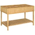 Pikkukuva 6 / 7: Rootzin nostettu sängyn istutuslaite hyllyllä - puutarhan istutus - kuusen istutuslaatikko - kastelun sisääntulot - 110L x 46W x 76H cm