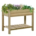 Pikkukuva 10 / 11: Rootzin kohotettu puinen istutus - puutarhakerros - puinen kukkarasia - selkäystävällinen muotoilu - 91L x 51W x 76h cm