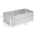 Miniatyrbillede 3 af 11: Rootz Steel Plant Pot - Flower Bed - Raised Garden Bed - Longevity - 180 cm x 90 cm x 59 cm - Sølv - indendørs og udendørs brug