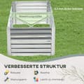 Miniatyrbillede 5 af 11: Rootz Steel Plant Pot - Flower Bed - Raised Garden Bed - Longevity - 180 cm x 90 cm x 59 cm - Sølv - indendørs og udendørs brug