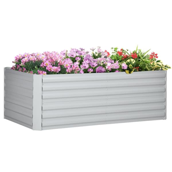 Rootz Plant Potin korotettu kukkapenkki - kätevä puutarhakohta - teräs - pitkäkesto - 180 cm x 90 cm x 59 cm - sisä-/ulkokäyttö