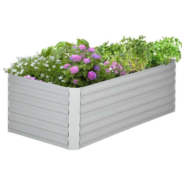 Rootz Plant Potin korotettu kukkapenkki - kätevä puutarhakohta - teräs - pitkäkesto - 180 cm x 90 cm x 59 cm - sisä-/ulkokäyttö