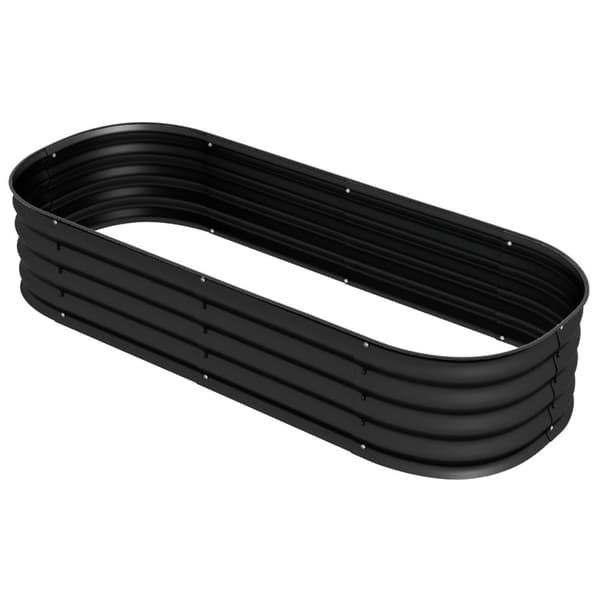 Rootzin kohotettu neliömodulaarinen teräspuutarhakerros - istutuslaatikko - ulkoilma - optimaalinen juuren kasvu - 150 x 62 x 30 cm