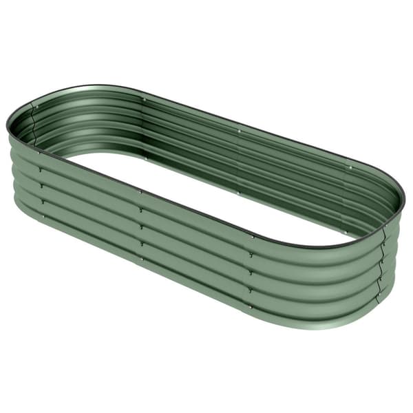 Rootzin nostettu sängyn neliömäinen istutuslaatikko - puutarhakukka laatikko - modulaarinen teräs vihanneskasvi - maaperän lämmönpidätys - 150 x 62 x