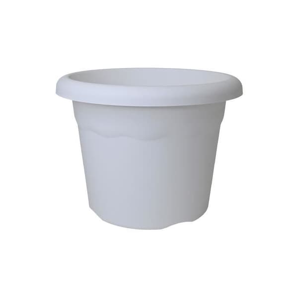 Blomkruka Injektion Vit Ø35cm Plastiken - GENERIQUE - Plastiken - Rund plastkruka