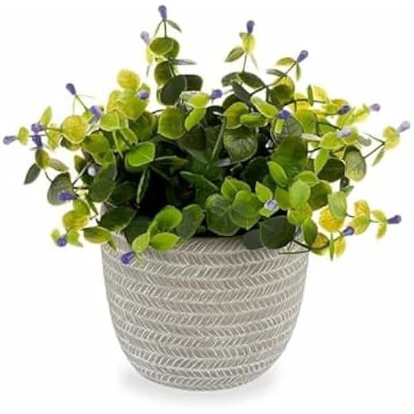 Dekorativ växt - IBERGARDEN - Plastblommor - Flerfärgad - 21 x 20,6 x 21 cm - 8 enheter